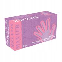 Rękawiczki jednorazowe nitrylowe różowe Maxter 100 szt.