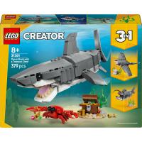 LEGO Creator 3 w 1 31381 Groźny rekin i skrzynia ze skarbem