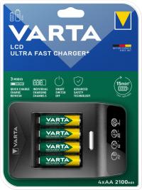 Зарядное устройство Varta LCD Ultra Fast Charger 4 AA, AAA