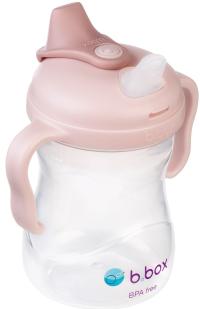 B.BOX Kubek niekapek dla dzieci 4m+ 240ml miękki ustnik z osłonką blady róż