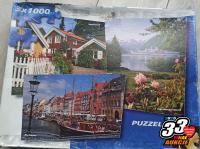 WOŚP- puzzle 3x 1000 el.