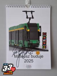 Mateusz buduje: Kalendarz na 2025 rok z autografem Jurka Owsiaka LEGO