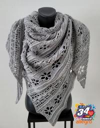 chusta jasnoszara handmade