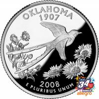 USA 2008r. 25 Centów OKLAHOMA