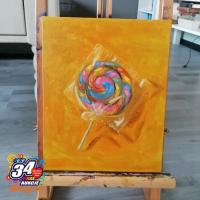 Obraz olejny - Lizak