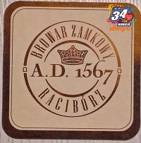 Podstawka pod piwo: Raciborskie - kwadratowa