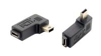 Адаптер Угловой Мини USB к Micro USB M/F ПРАВЫЙ