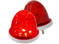 12 LED петух сигнальная лампа для машины предупреждение 12V 24V красный