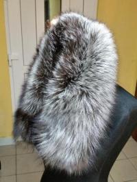 Obszycie do kaptura lis srebrny wyniebieszczany