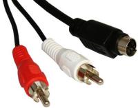 Kabel wtyk SVHS S-VIDEO / 2x wtyk RCA 1,5m (4055)