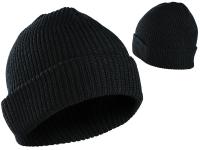Теплая зимняя шапка Watch Cap шерстяная-черная