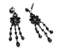 Клипсы Длинные Черные Jablonex Kiara Выпускной Бал