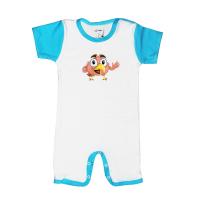 Rampers 62 Pajac Śpioch krótki z nadrukiem TURKUS