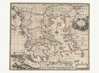 Греция Турция богато украшенная карта Senex 1721