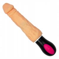 Masywny wibrator z ROTACJAMI, cyberskóra, USB