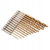 сверла для отвертки по металлу HSS титановые 13 штук ручка 1/4'