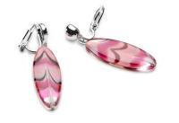 Клипсы Висячие Роз Пудровый Jablonex Модные Стеклянные