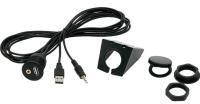 Гнездо USB AUX монтажа - кабель 2м (0301