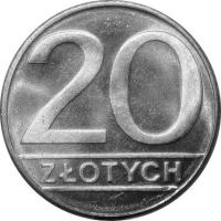 Moneta 20 zł złotych 1985 r mennicza stan 1/1-