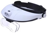 Прецизионные очки лупа на голову мощный светодиодный головной фонарь 81001 г