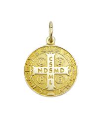 Золотой Медальон Святого Бенедикта Бенедикт-Проба 585 Злотый