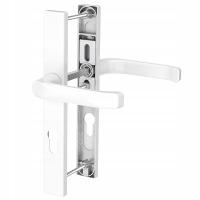 KLAMKA KLAMKI DO DRZWI PCV ALUMINIUM 85/32 85 32 NA WKŁADKĘ WB BIAŁA 9016