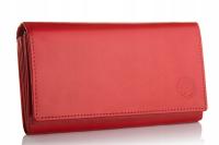 Женский кожаный кошелек Betlewski красный большой RFID в подарочной коробке