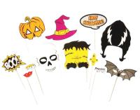 Zestaw FOTOBUDKA Wampir Wiedźma Zombie HALLOWEEN