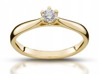 Обручальное кольцо с бриллиантом 0,18 ct Si1/G