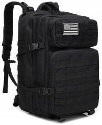 Рюкзак для школы военный тактический выживания универсальный 45l патч велкро