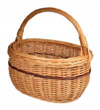 Красивая и прочная плетеная корзина для грибов