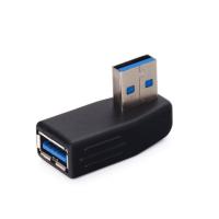 Угловой адаптер USB 3.0 левый штекер-гнездо