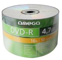 Płyty Omega DVD-R 4,7GB x16 szp 50 + Marker