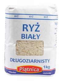 Ryż Biały Długoziarnisty 1kg PIĄTNICA