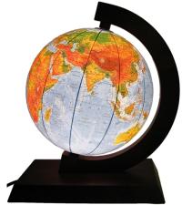 Глобус 250 мм с подсветкой дерево подарок аппликация деревянный светильник польский
