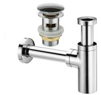 СИФОН ДЛЯ УМЫВАЛЬНИКА ХРОМ ПРОБКА КЛИК КЛАК