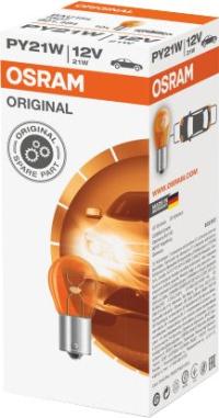 OSRAM Original żarówki pomocnicze 12V 21W pomarańczowa PY21W 7507 10 szt.