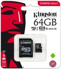 KINGSTON карта памяти micro SD 64 ГБ CLASS 10 UHS
