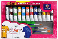 Краски для ткани 12 кол патета 4 кисти