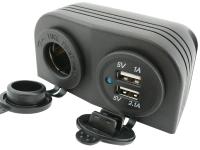 Ładowarka samochodowa USB uniwersalne gniazdo zapalniczki USB 12V 24V