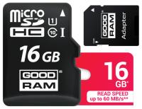 GOODRAM КАРТА ПАМЯТИ MICRO SD 16GB CLASS 10 UHS