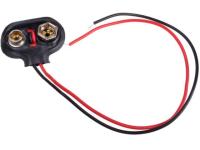 Защелка для батареи 9V 6F22 с проводами 1шт.