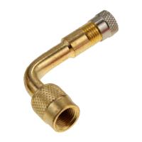 Przedłużka zaworu kątowa 90° mosiężna do opon bezdętkowych