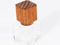 СТЕКЛЯННАЯ БУТЫЛКА С ДЕРЕВЯННОЙ ПРОБКОЙ ДЕКОРАТИВНЫЕ 15 МЛ