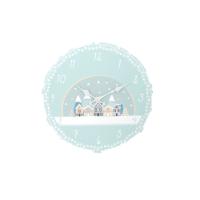 Drewniany zegar ścienny ZIMA na ścianę wiszący --