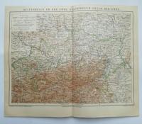 mapa Oesterreich ob der Enns unter der Enns 1885
