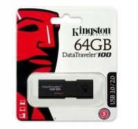 KINGSTON ФЛЕШ-ПАМЯТЬ DT100 G3 USB 3.0 64 GB