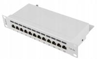 Patch panel Lanberg PPF5-9012-S szary 12 portów