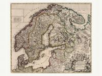 ШВЕЦИЯ НОРВЕГИЯ богато украшенная карта Senex 1721