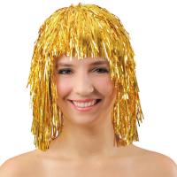 Парик из фольги золотые волосы Ангел платье Яселька бал зима карнавал канун Нового года
